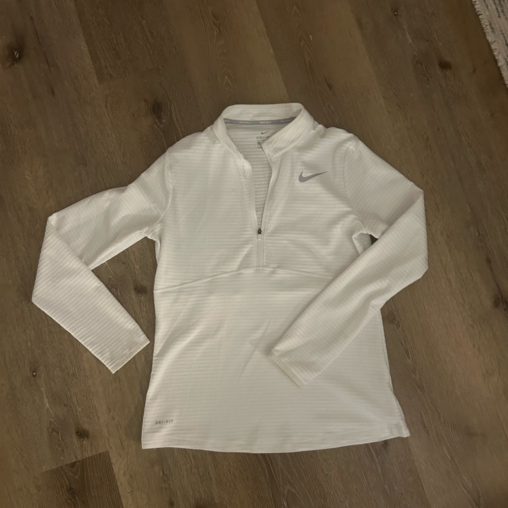Nike Women's White Long Sleeve Performance Golf Top